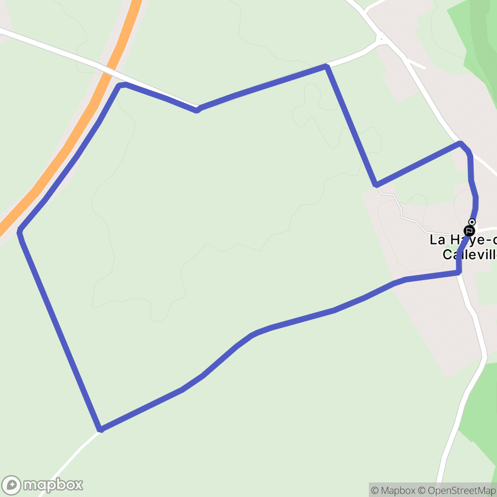 La Haye-de-Calleville : carte du parcours de randonnée - France