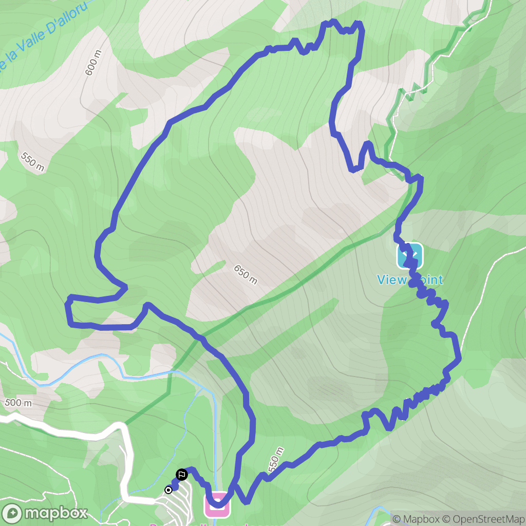 Calenzana : carte du parcours de randonnée - France