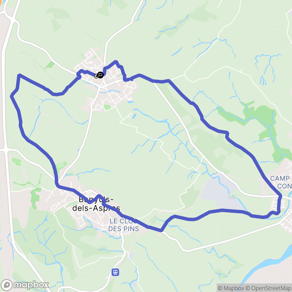 Saint-Jean-Lasseille : carte du parcours de randonnée - France