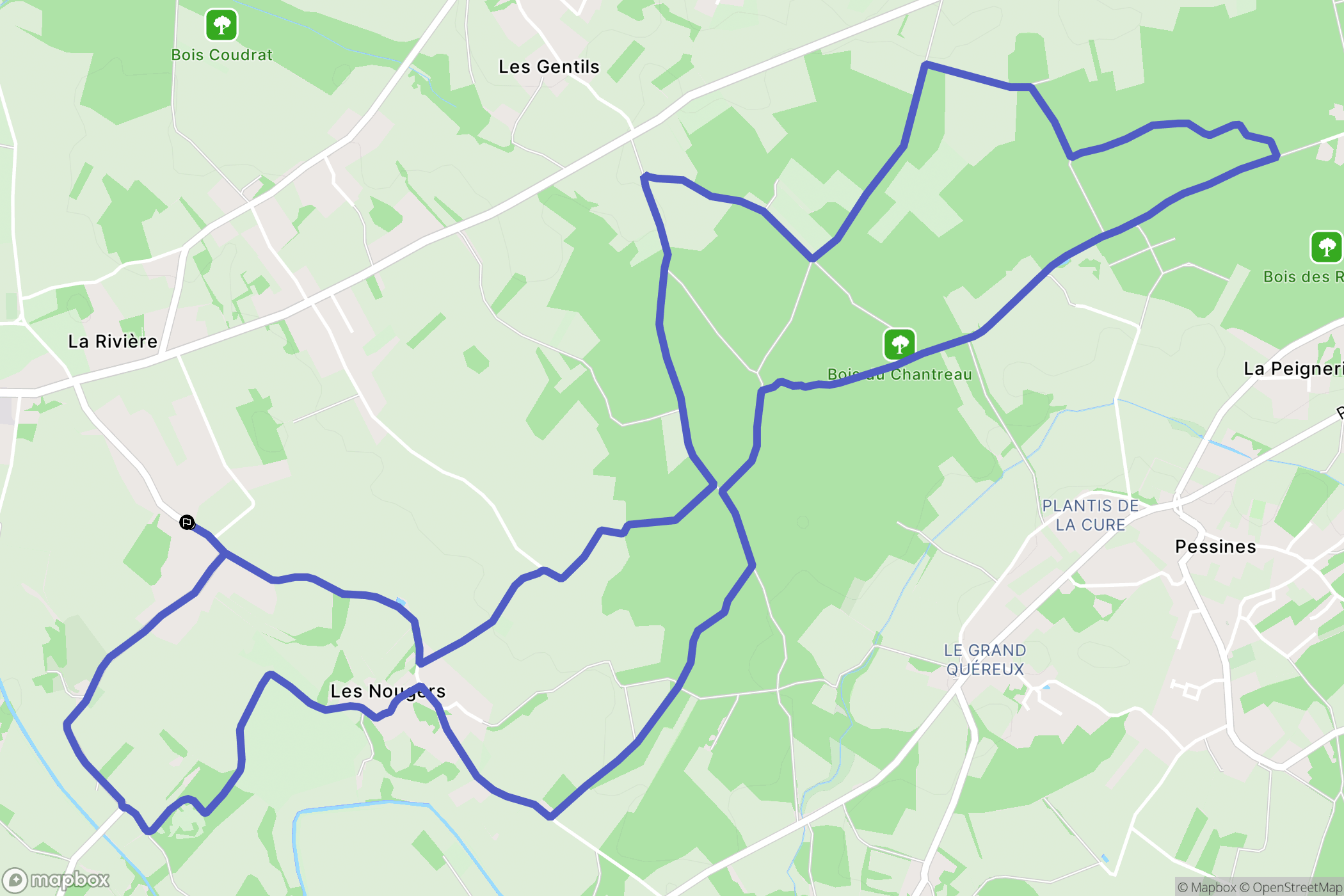 La Clisse : carte du parcours de randonnée - France