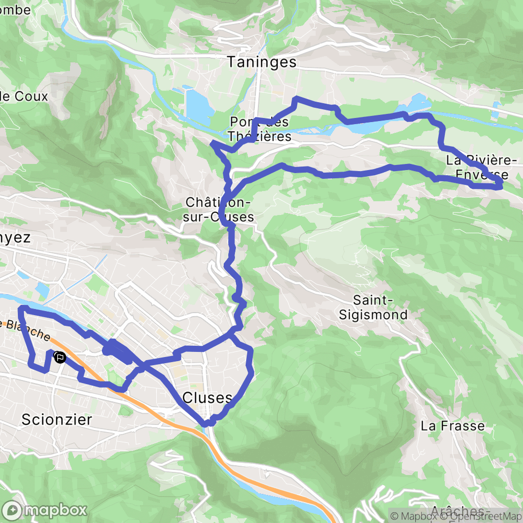 Scionzier : carte du parcours de randonnée - France
