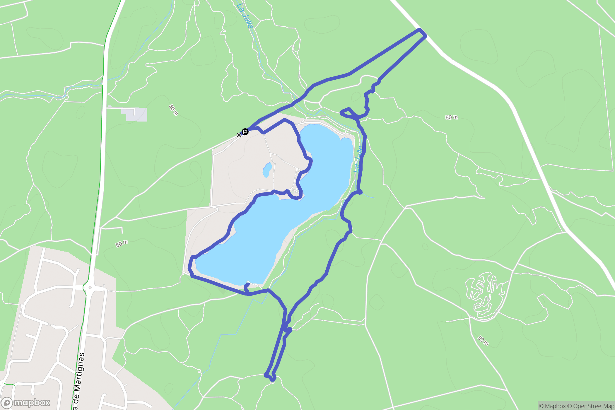 Saint-Jean-d'Illac : carte du parcours de randonnée - France