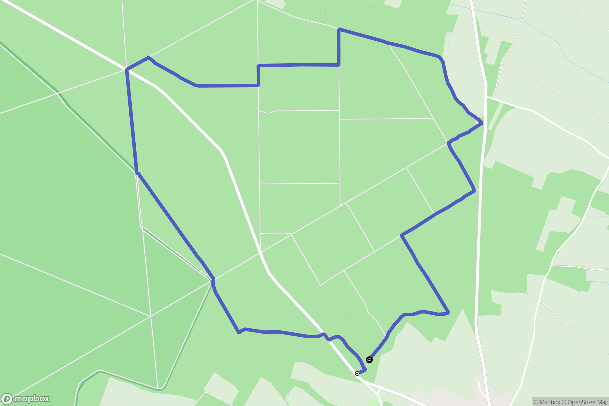 Chizé : carte du parcours de randonnée - France