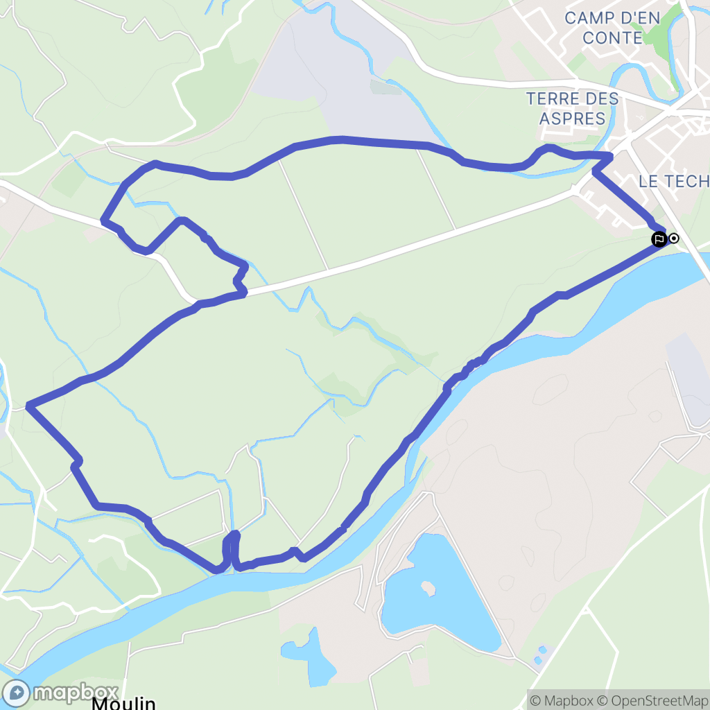 Brouilla : carte du parcours de randonnée - France