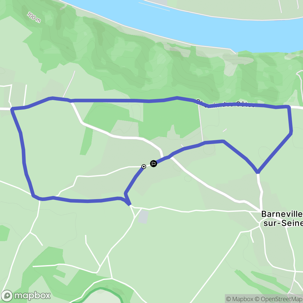 Honguemare-Guenouville : carte du parcours de randonnée - France