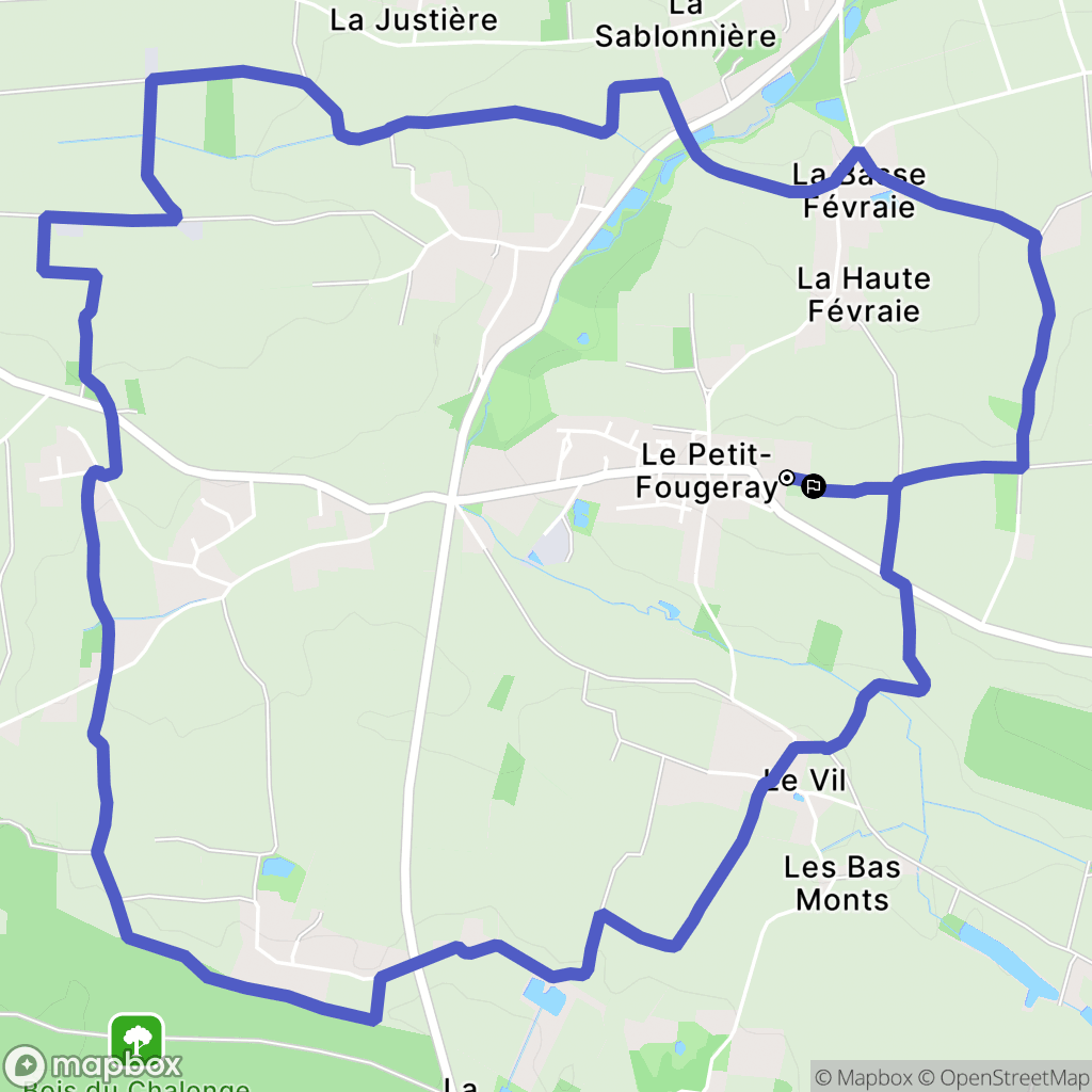Le Petit-Fougeray : carte du parcours de randonnée - France