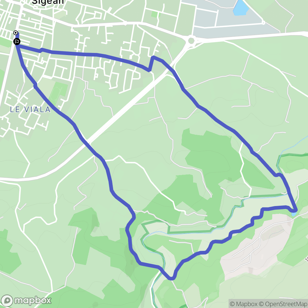 Sigean : carte du parcours de randonnée - France