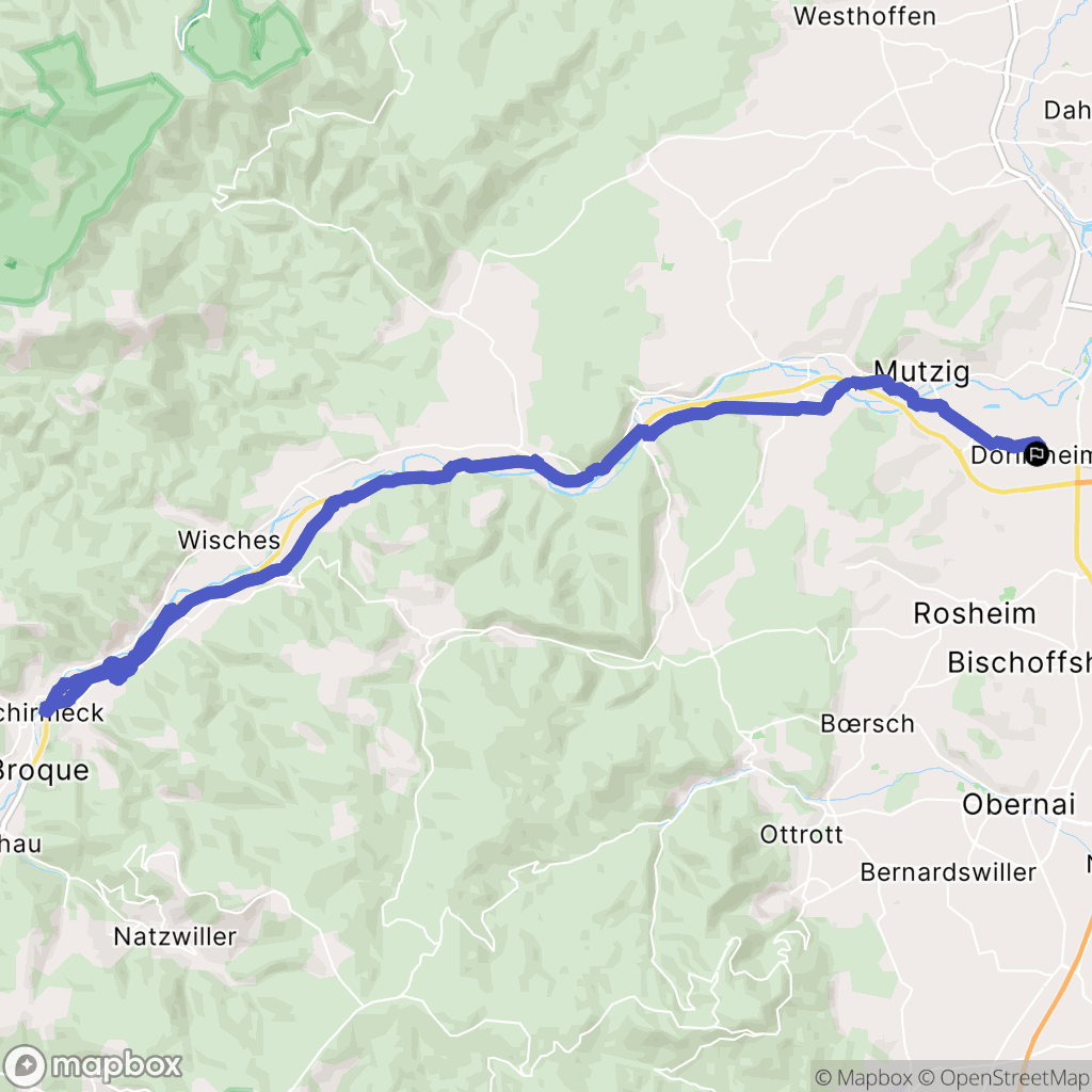 Dorlisheim : carte du parcours de randonnée - France