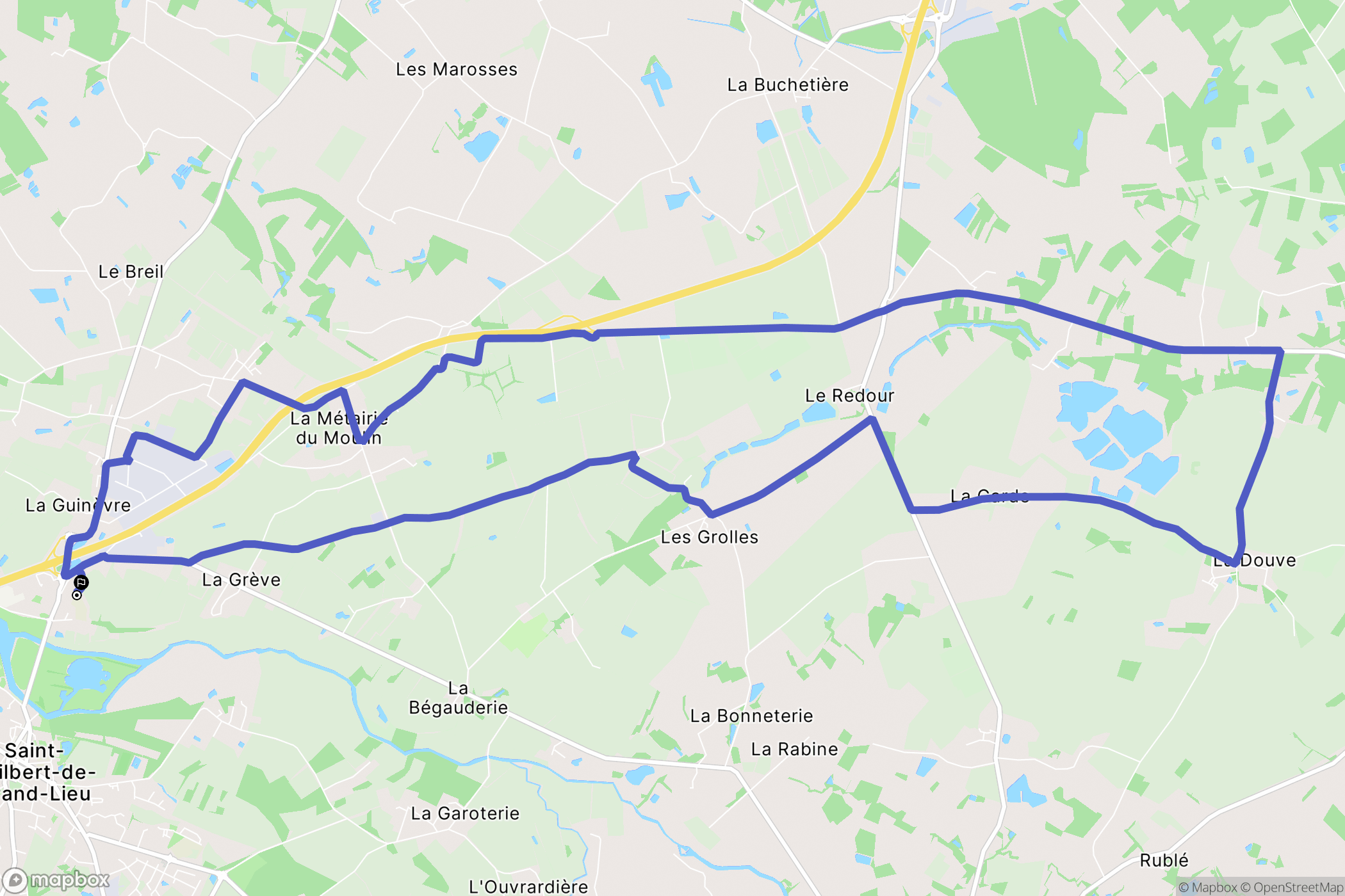 Saint-Philbert-de-Grand-Lieu : carte du parcours de randonnée - France