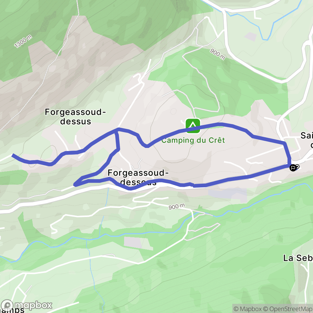 Saint-Jean-de-Sixt : carte du parcours de randonnée - France