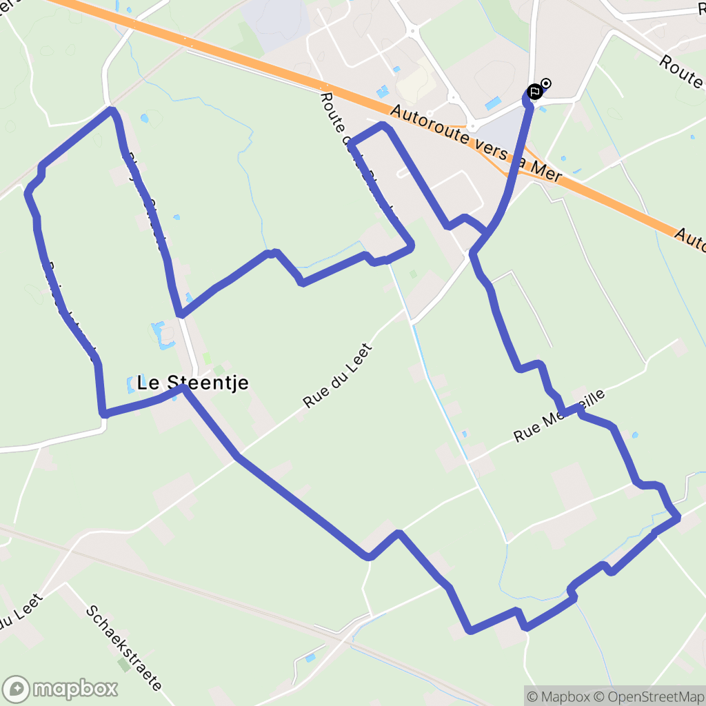 Bailleul : carte du parcours de randonnée - France