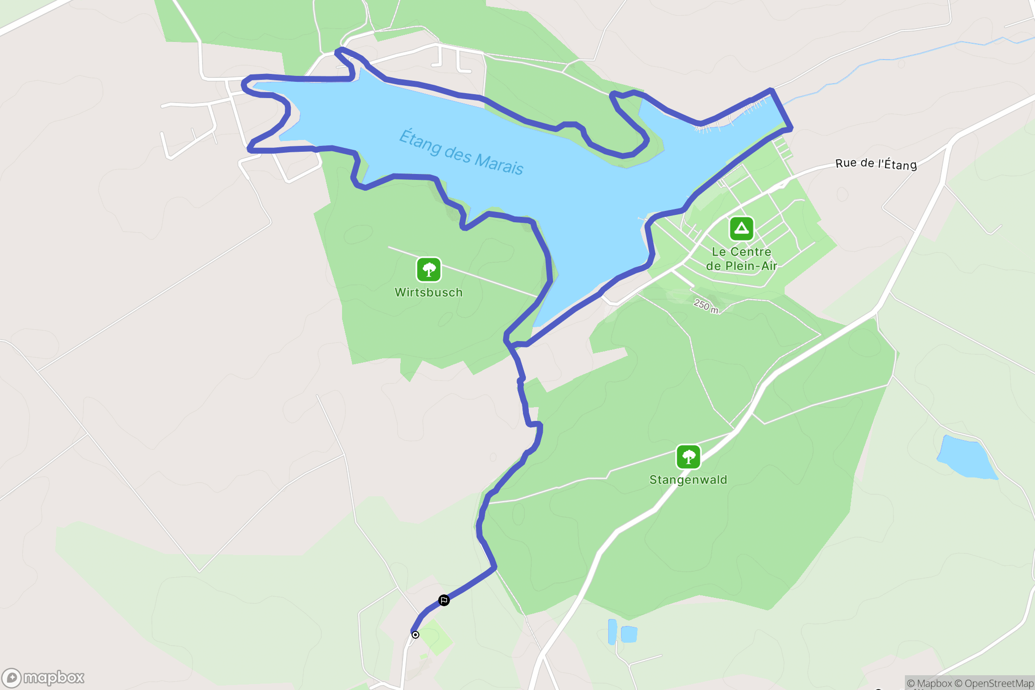 Hilsprich : carte du parcours de randonnée - France