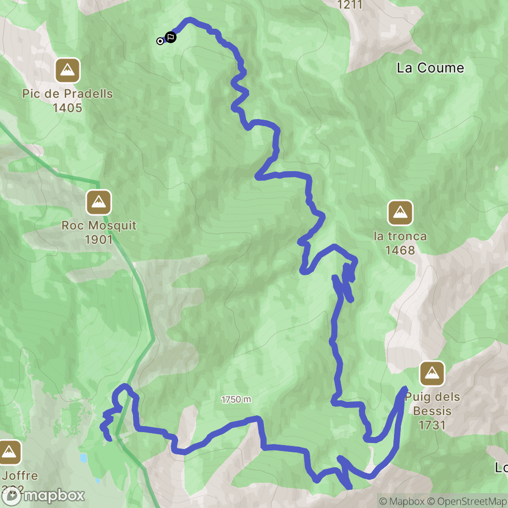 Estoher : carte du parcours de randonnée - France