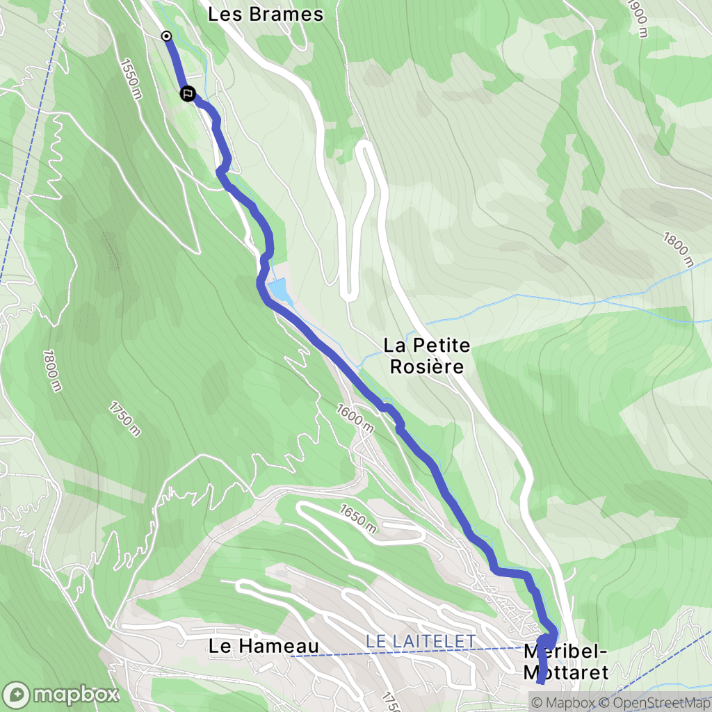 Les Allues : carte du parcours de randonnée - France