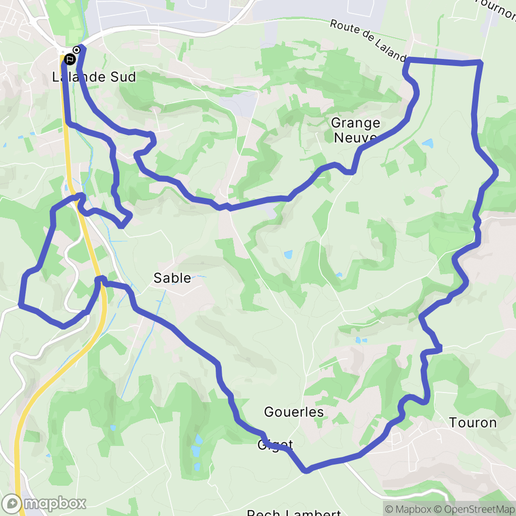 Pujols : carte du parcours de randonnée - France