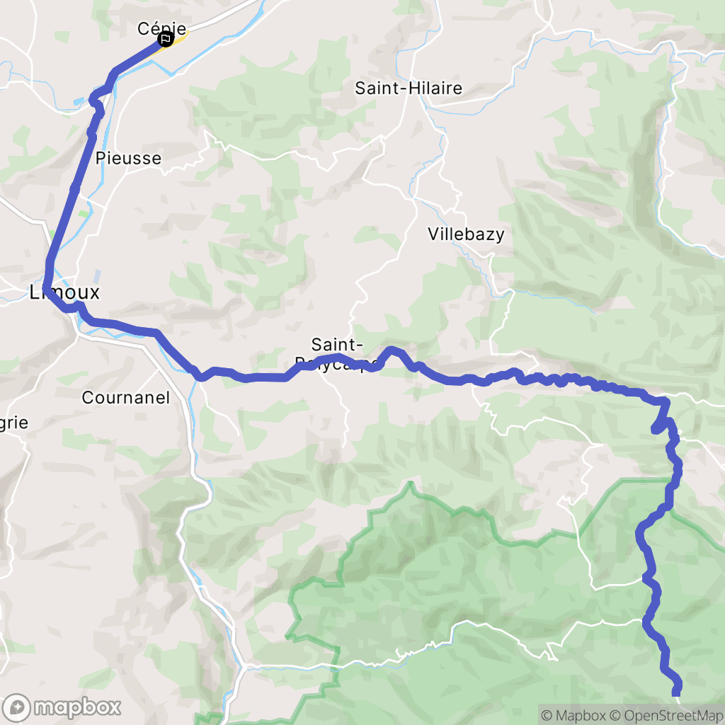 Cépie : carte du parcours de randonnée - France
