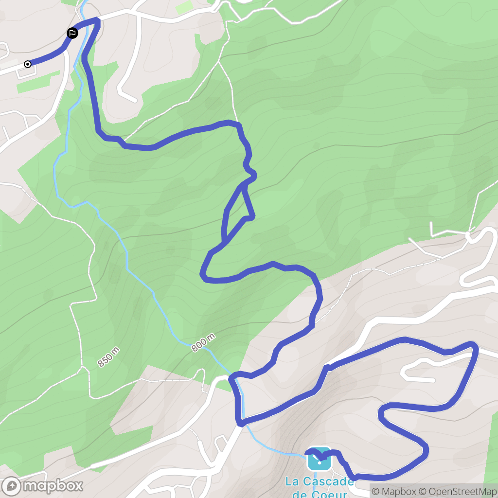Passy : carte du parcours de randonnée - France