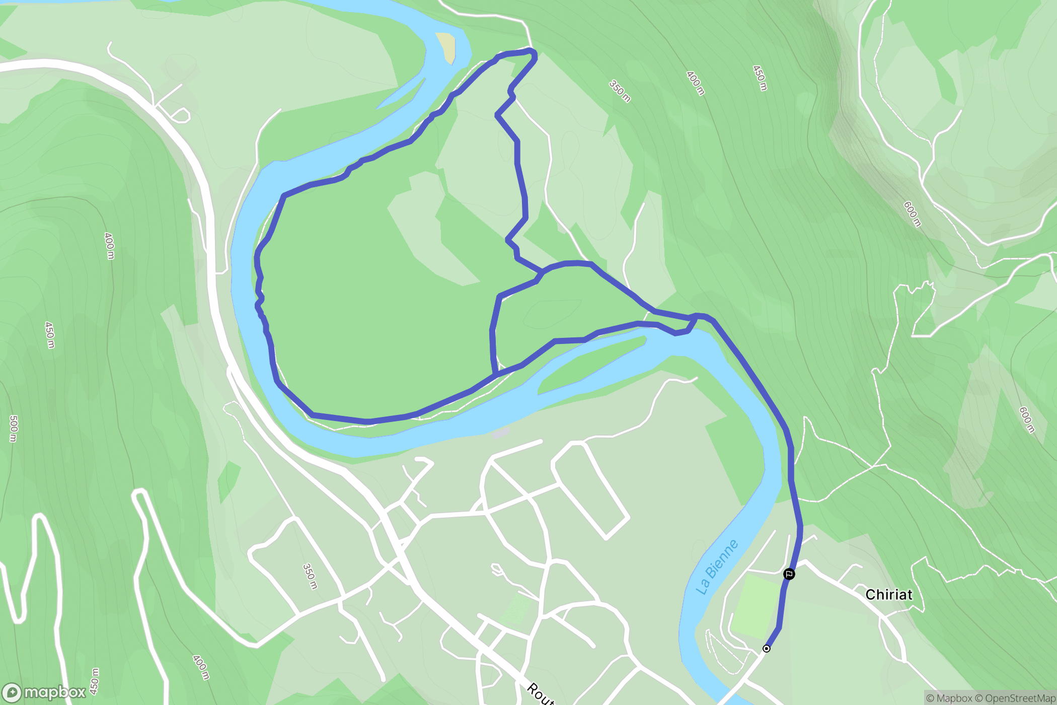 Vaux-lès-Saint-Claude : carte du parcours de randonnée - France
