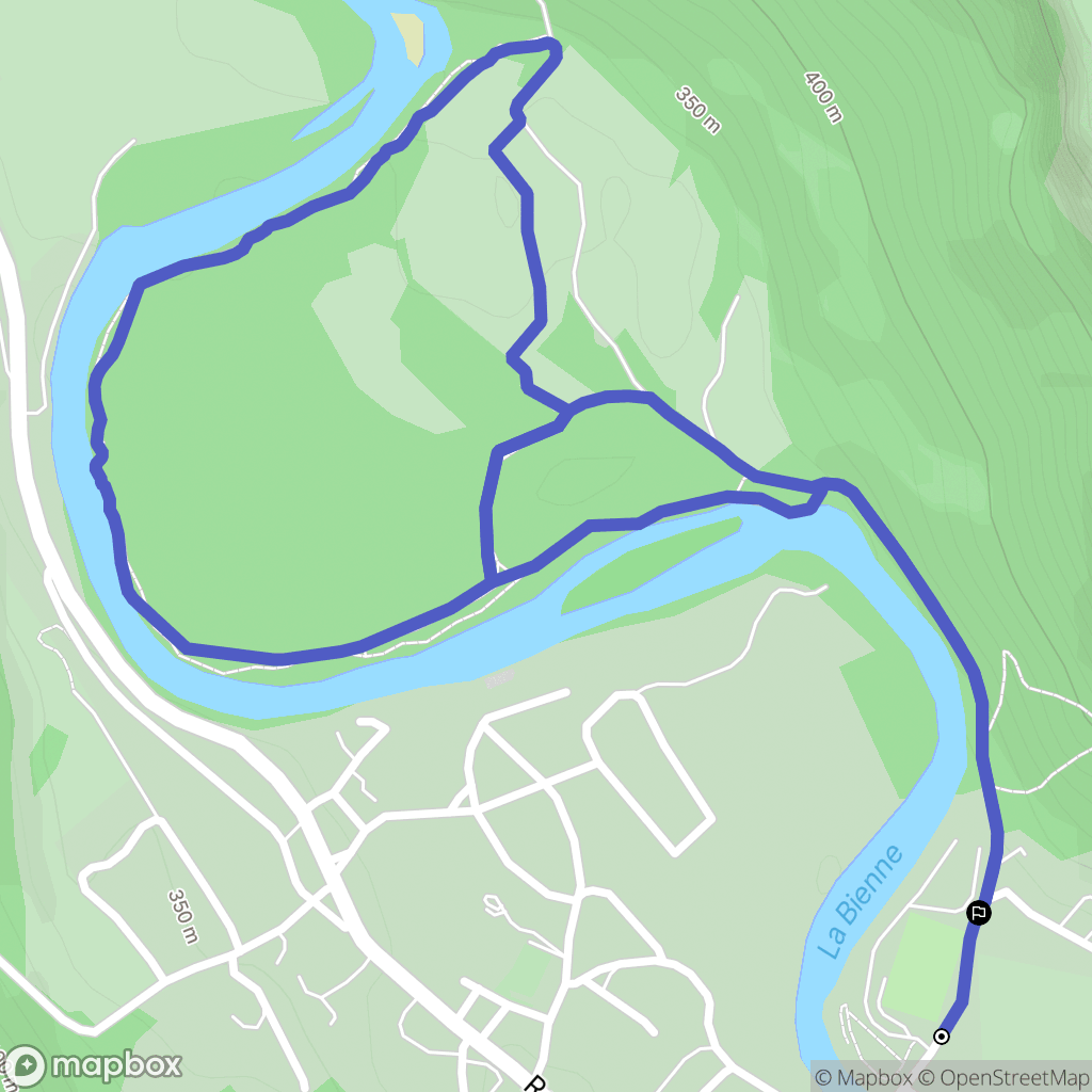 Vaux-lès-Saint-Claude : carte du parcours de randonnée - France