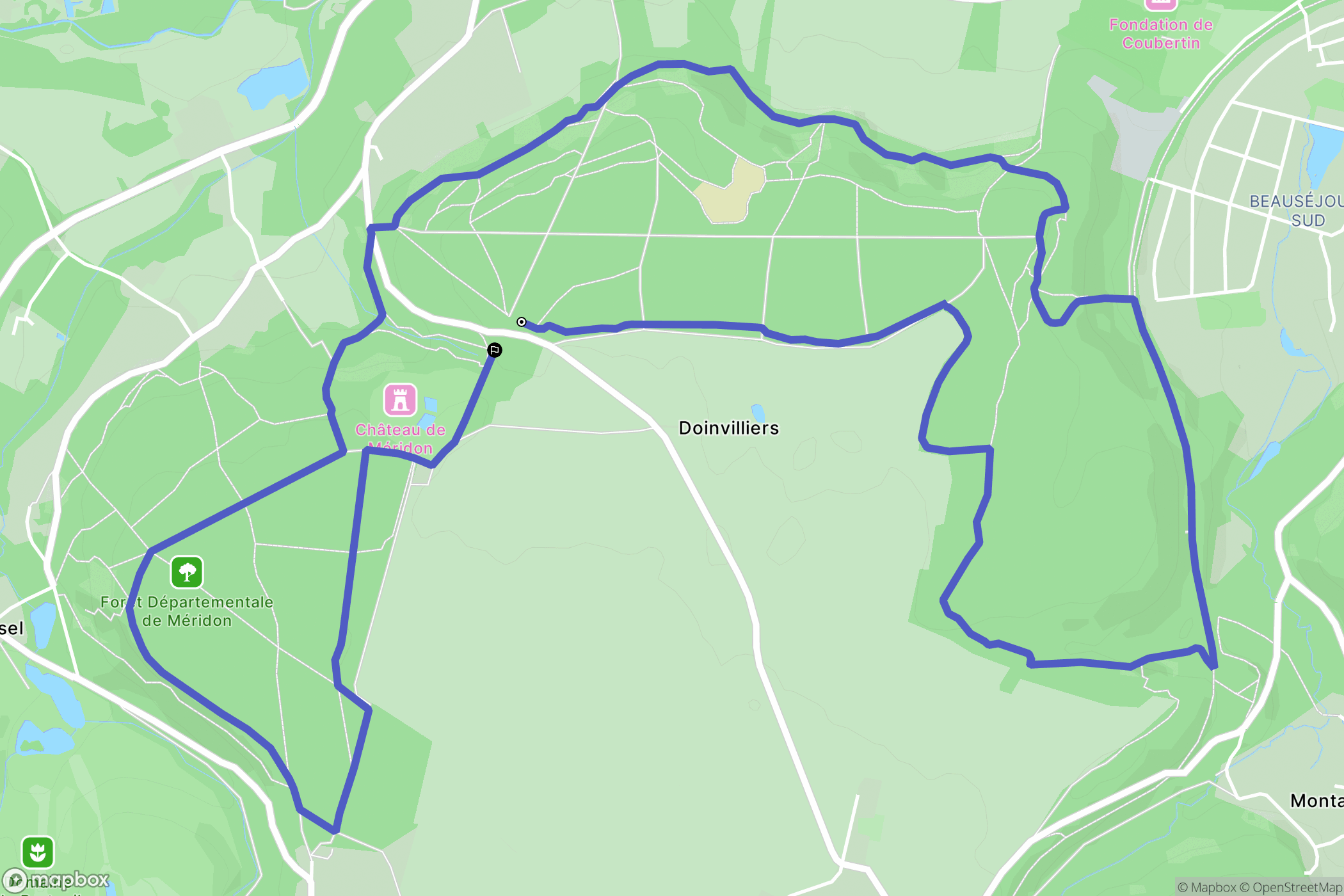 Chevreuse : carte du parcours de randonnée - France