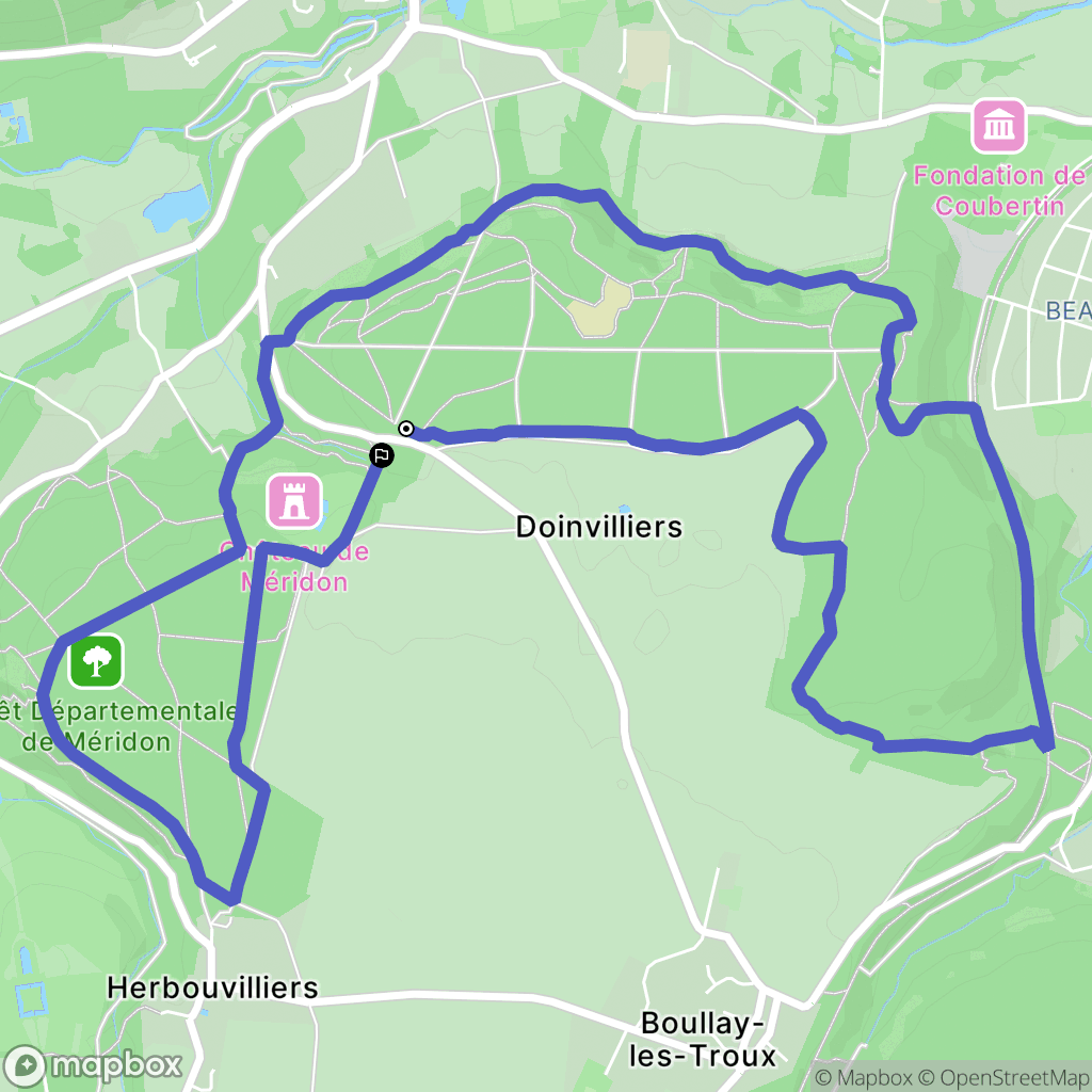 Chevreuse : carte du parcours de randonnée - France