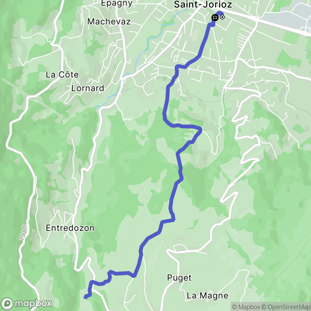 Saint-Jorioz : carte du parcours de randonnée - France