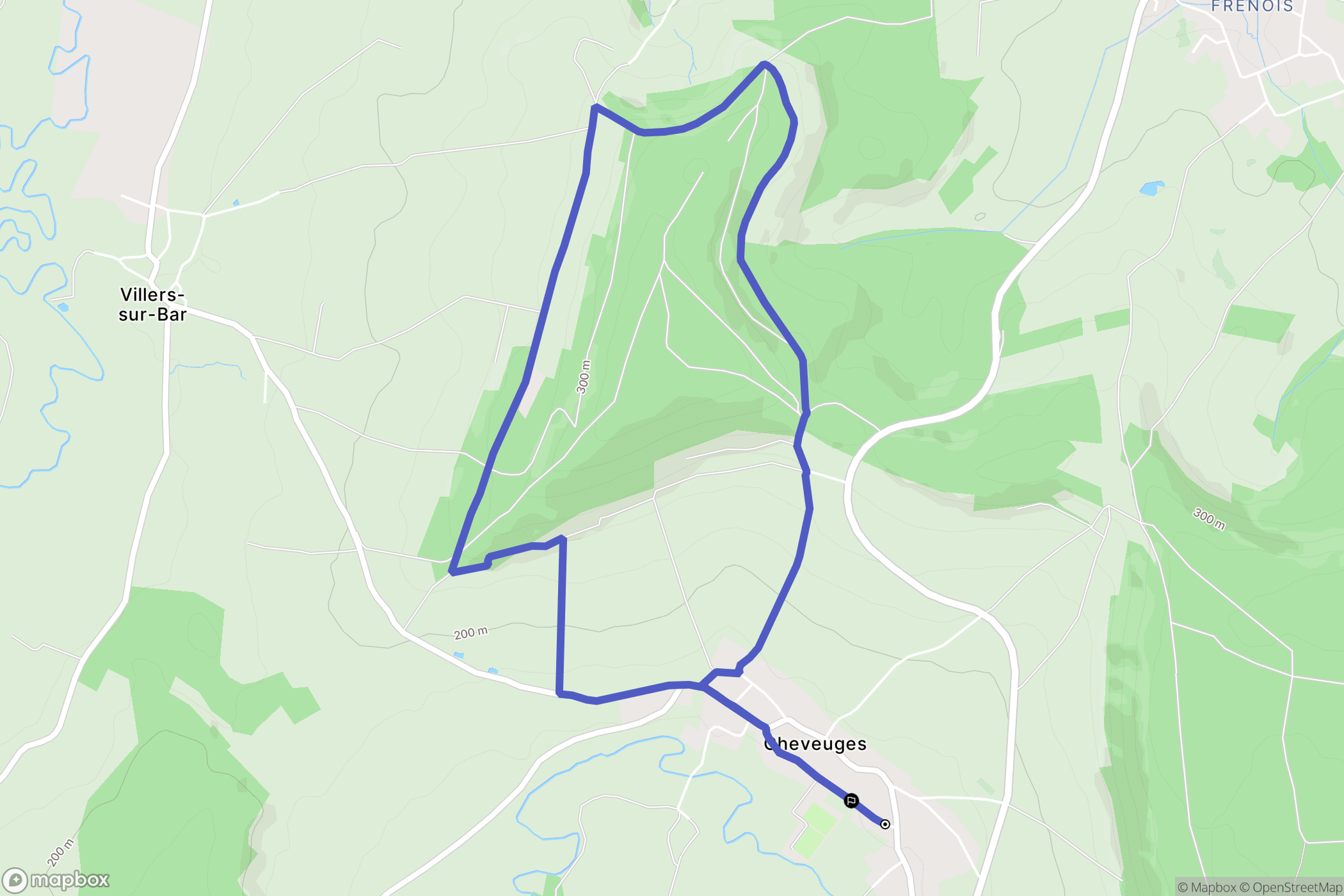 Cheveuges: routekaart voor buitenactiviteiten - France