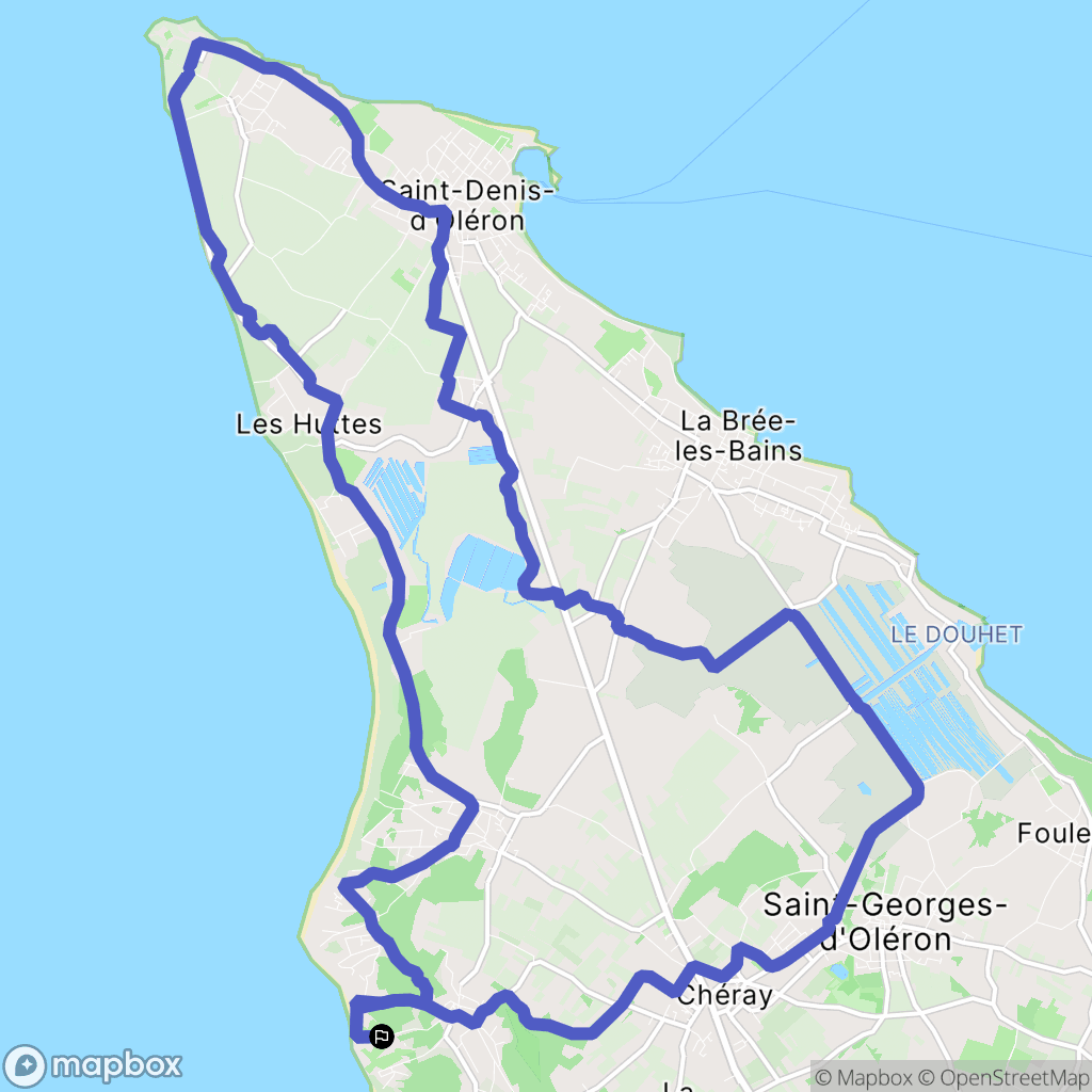 Saint-Georges-d'Oléron : carte du parcours de randonnée - France