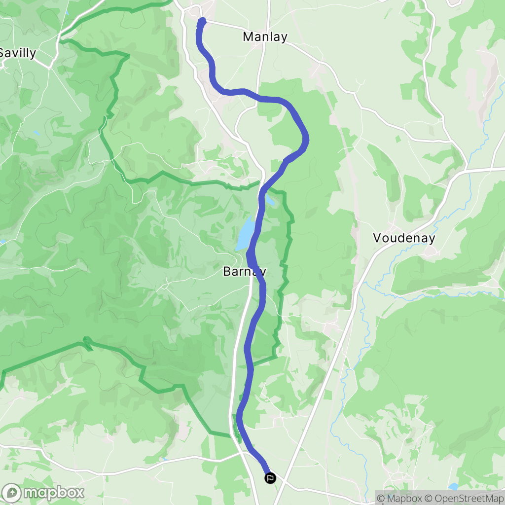 Cordesse : carte du parcours de randonnée - France