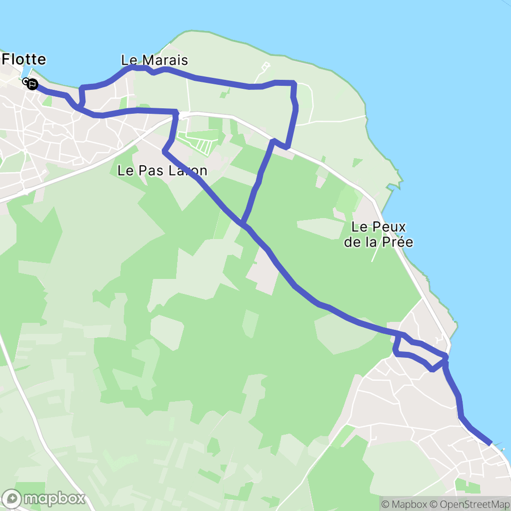 La Flotte : carte du parcours de randonnée - France