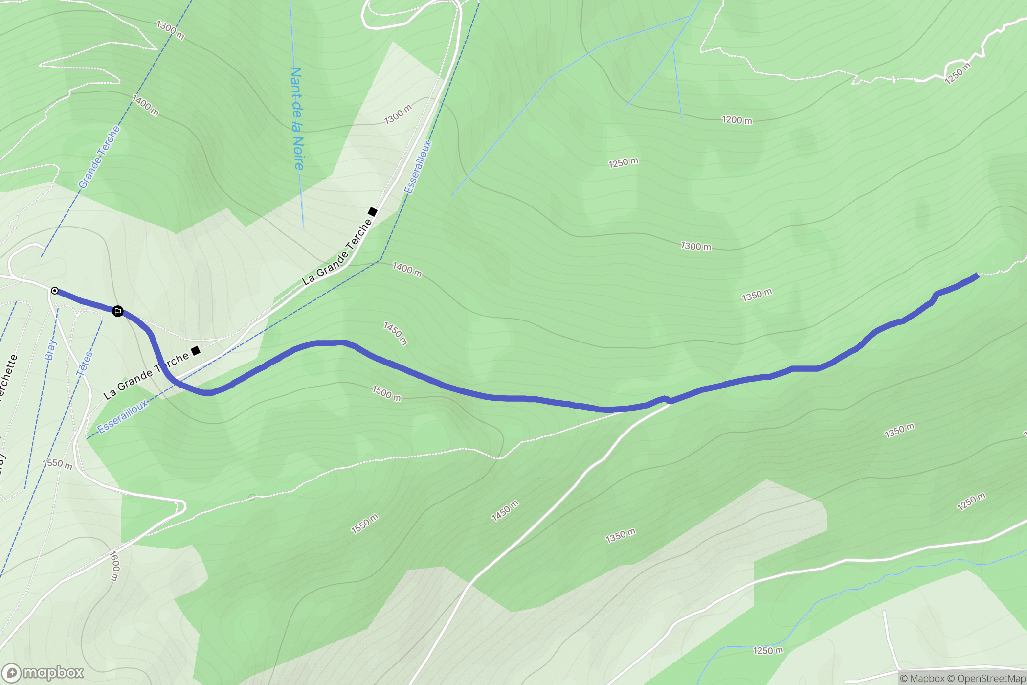 Saint-Jean-d'Aulps : carte du parcours de randonnée - France