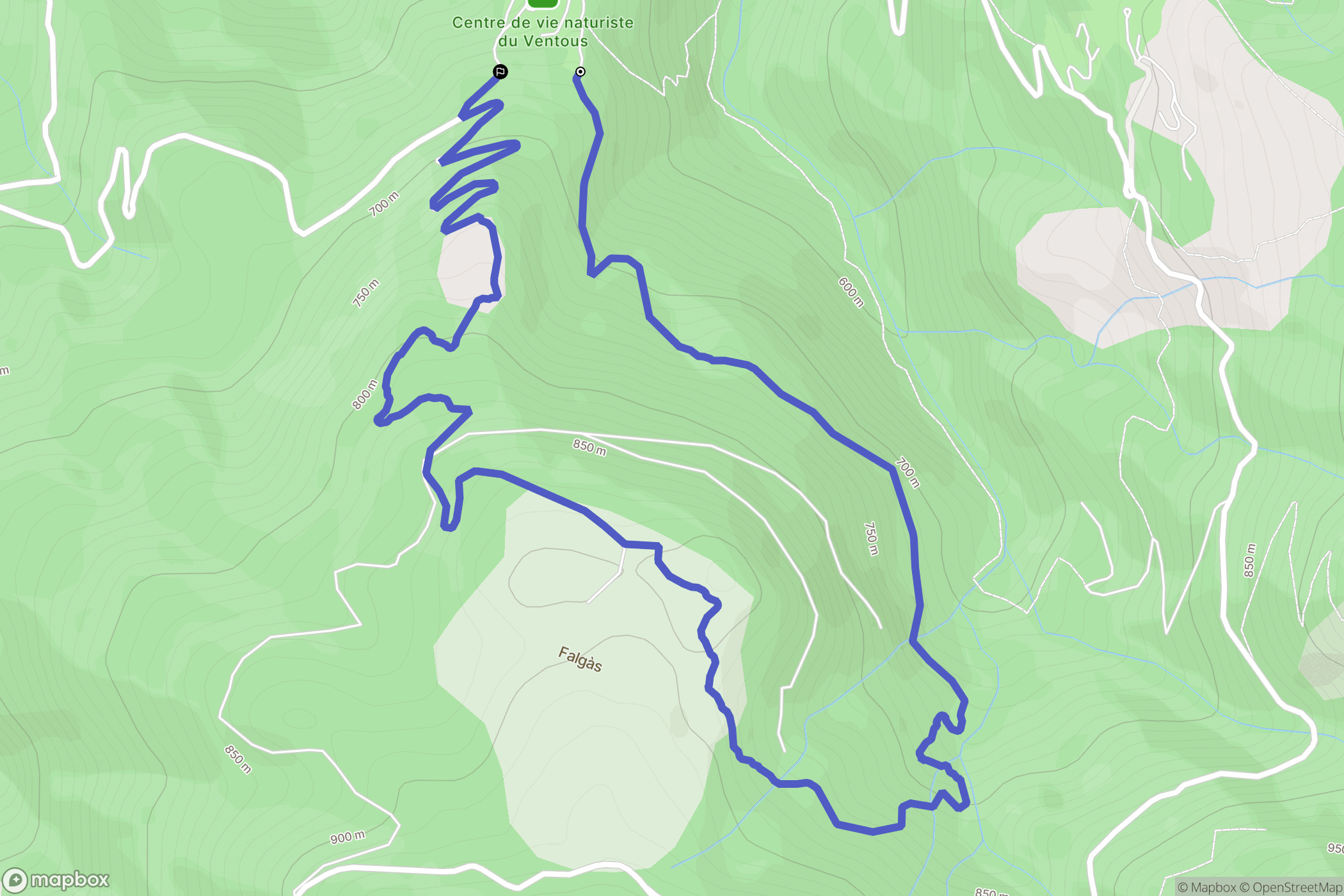 Arles : carte du parcours de randonnée - France