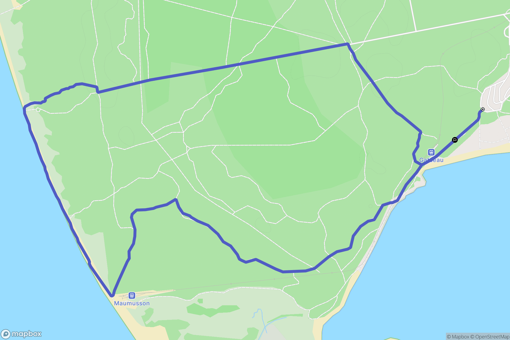 Saint-Trojan-les-Bains : carte du parcours de randonnée - France