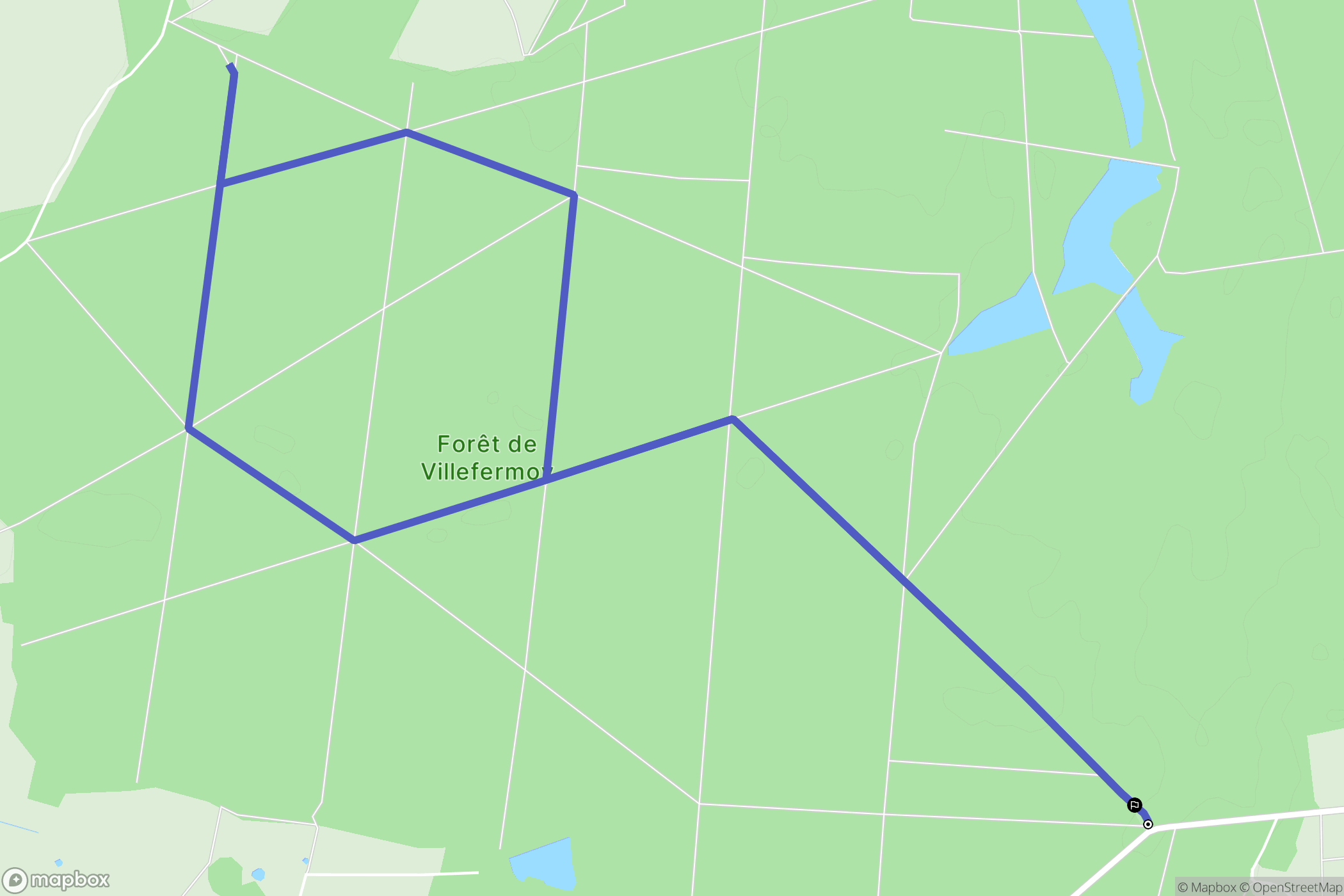 Fontenailles : carte du parcours de randonnée - France