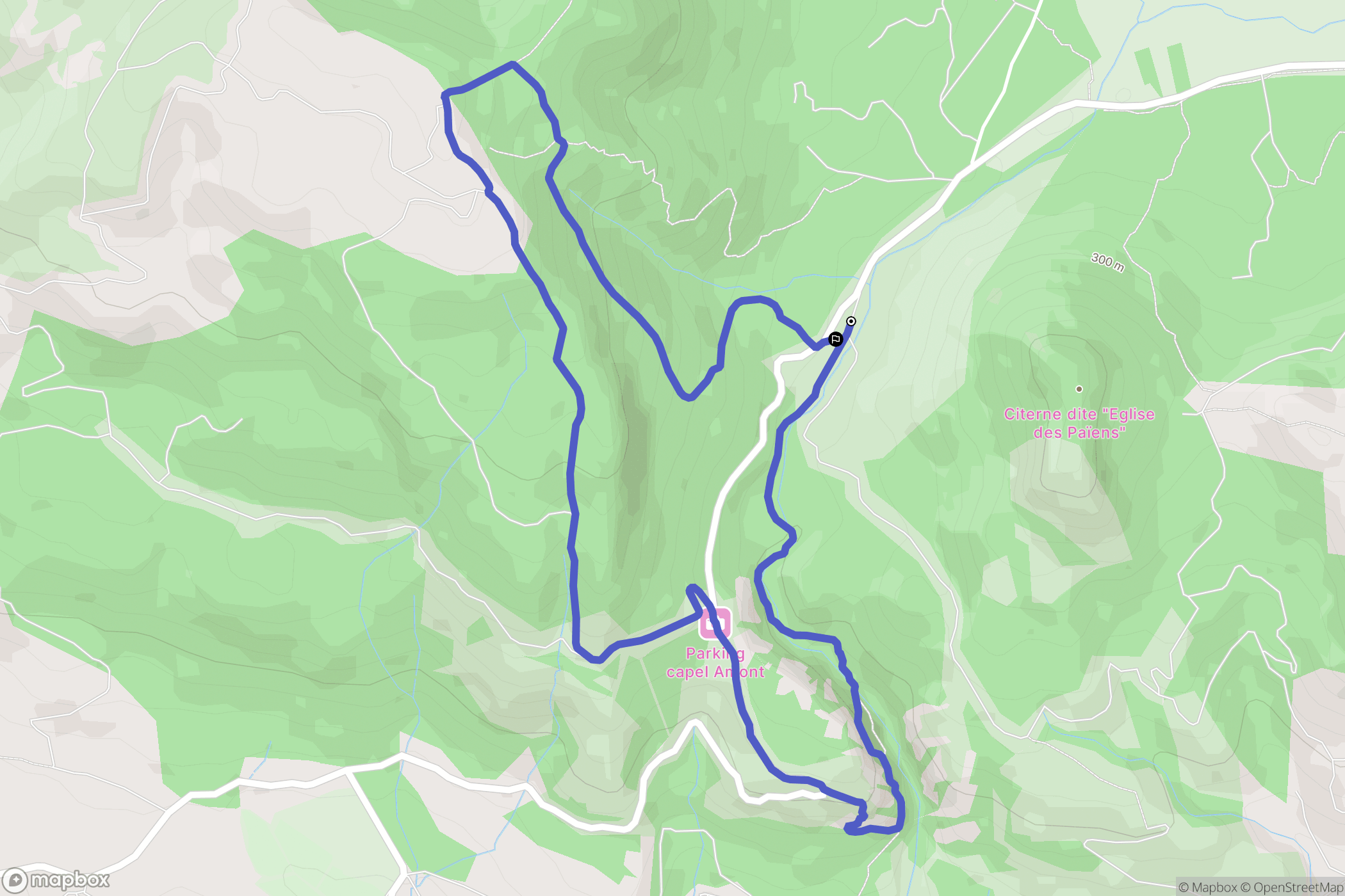 Bagnols-en-Forêt : carte du parcours de randonnée - France