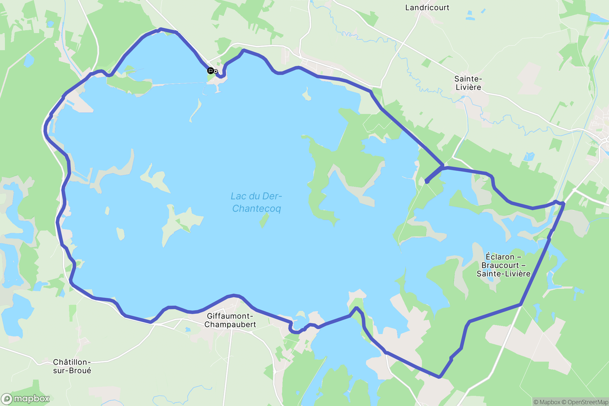 Sainte-Marie-du-Lac-Nuisement : carte du parcours de randonnée - France