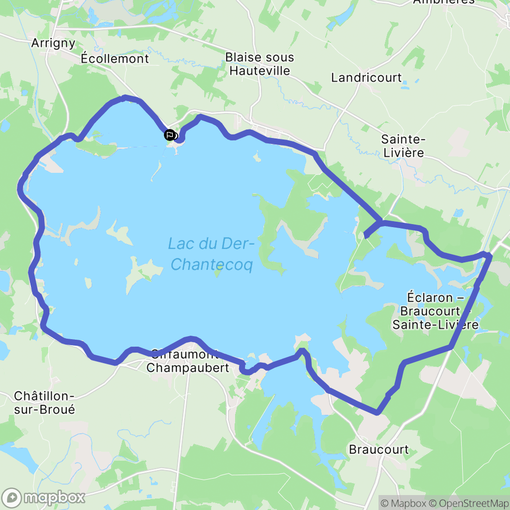 Sainte-Marie-du-Lac-Nuisement : carte du parcours de randonnée - France