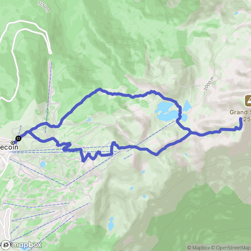 Chamrousse : carte du parcours de randonnée - France