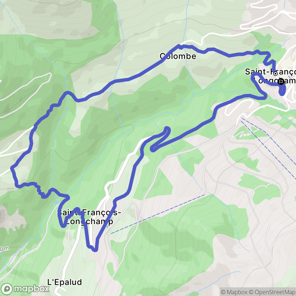 Saint-François-Longchamp : carte du parcours de randonnée - France