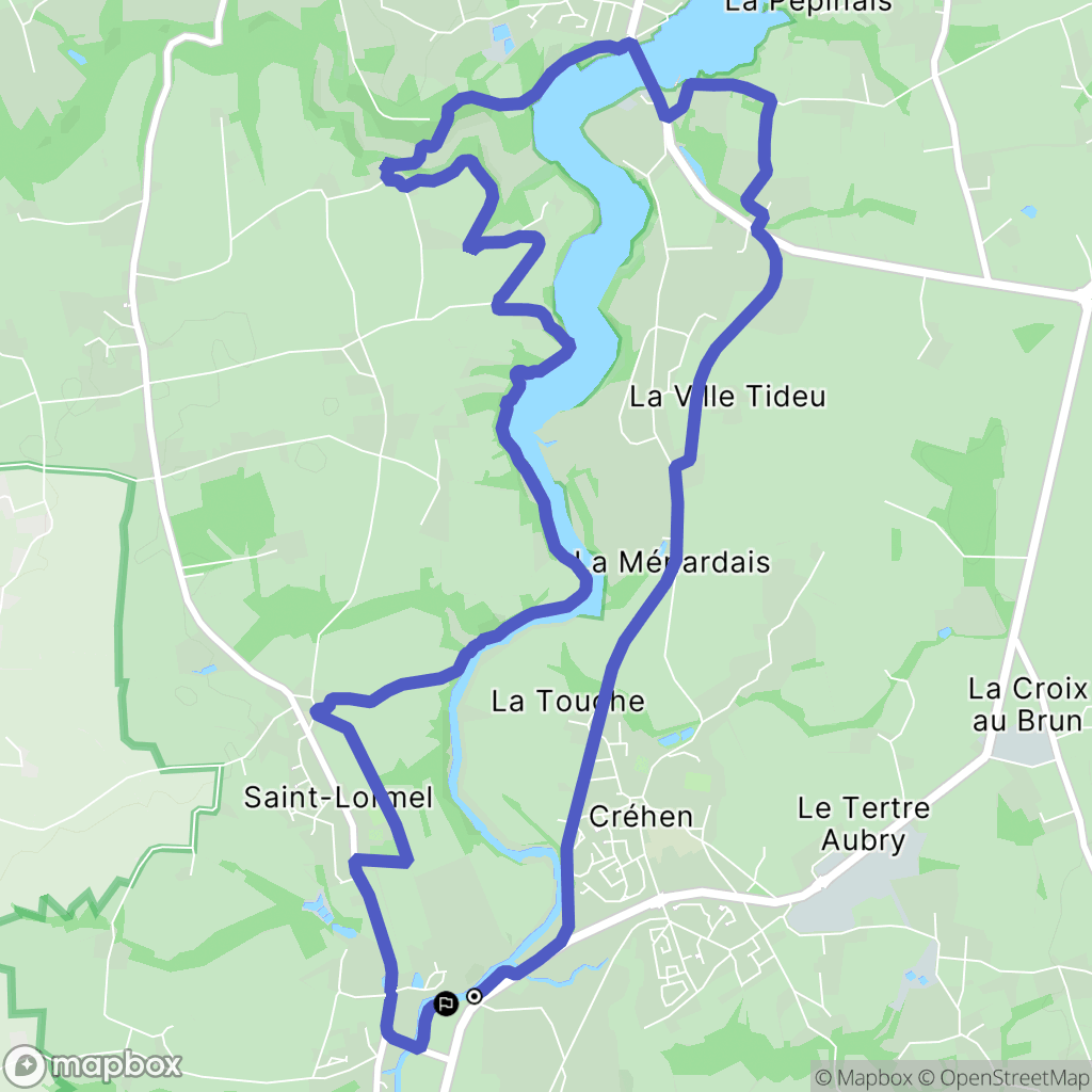Saint-Lormel : carte du parcours de randonnée - France
