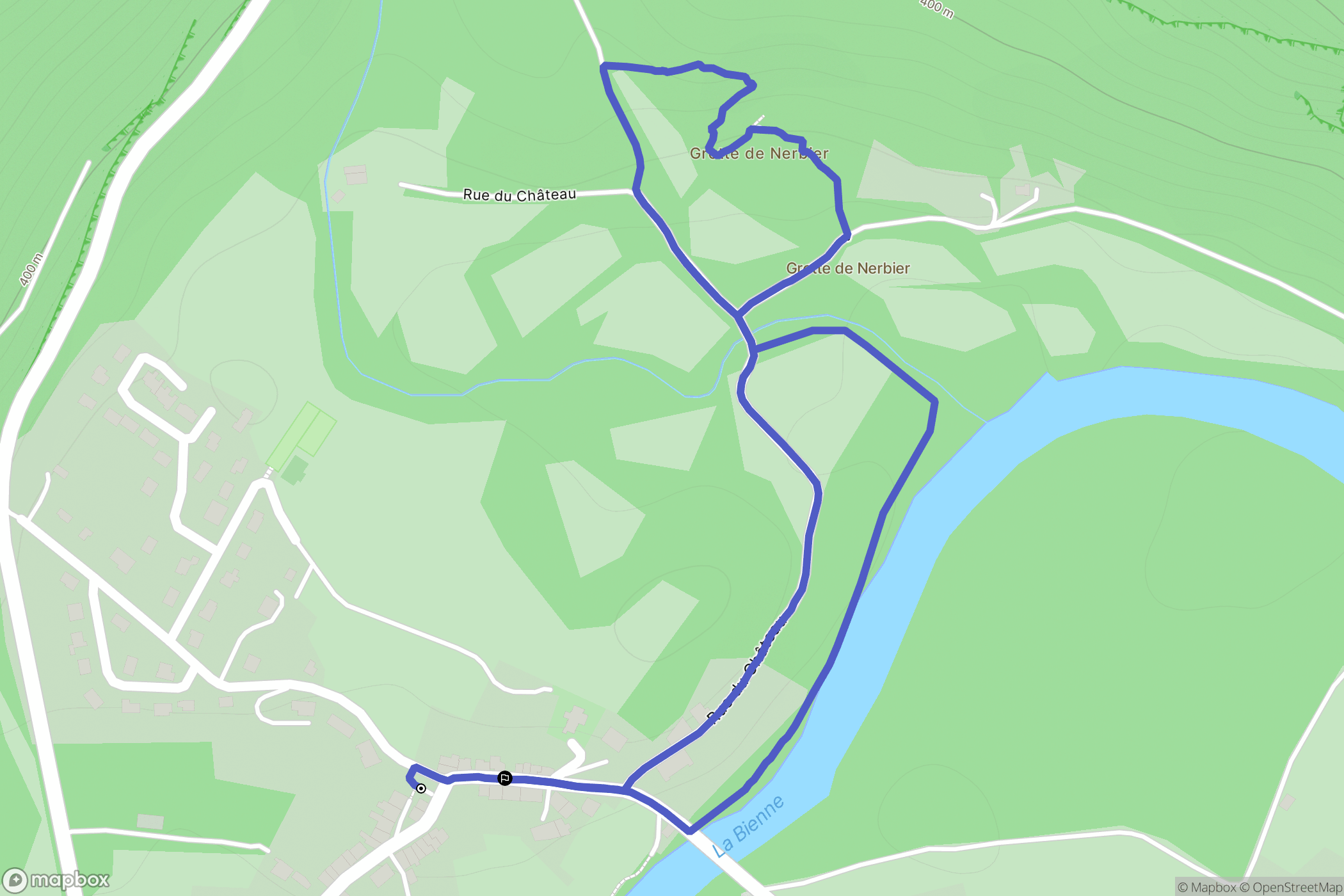 Jeurre : carte du parcours de randonnée - France