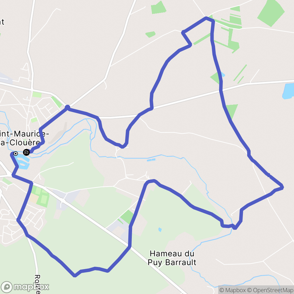 Gençay : carte du parcours de randonnée - France