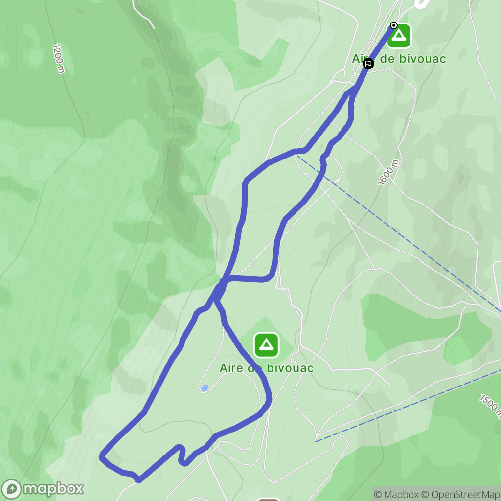 Leschaux : carte du parcours de randonnée - France