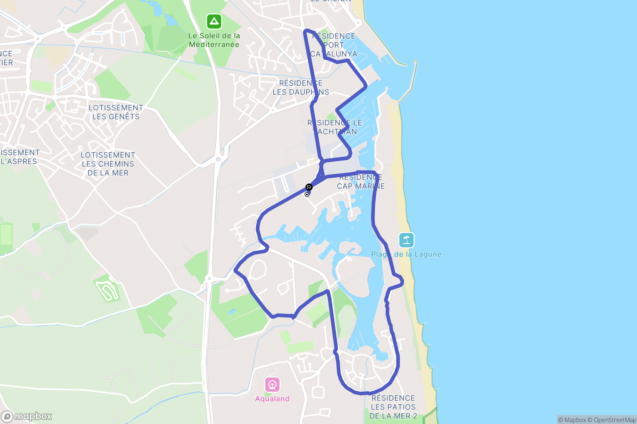 Saint-Cyprien : carte du parcours de randonnée - France
