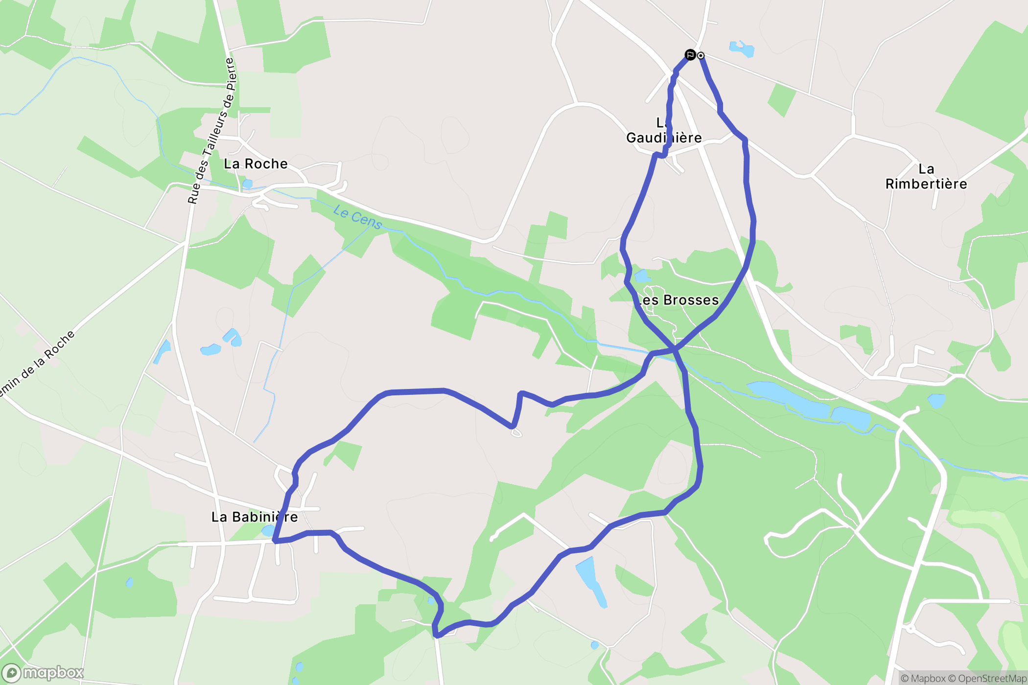Vigneux-de-Bretagne : carte du parcours de randonnée - France