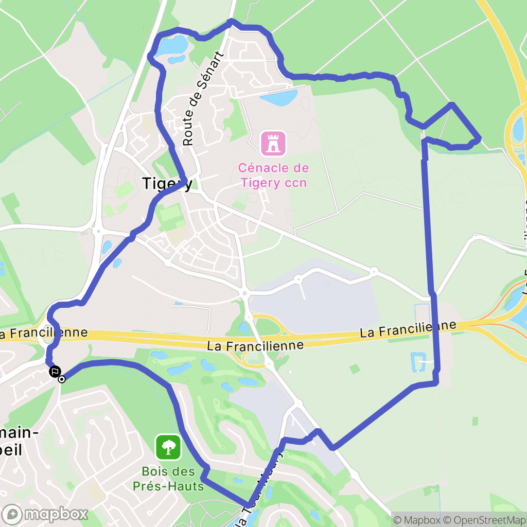Saint-Germain-lès-Corbeil : carte du parcours de randonnée - France