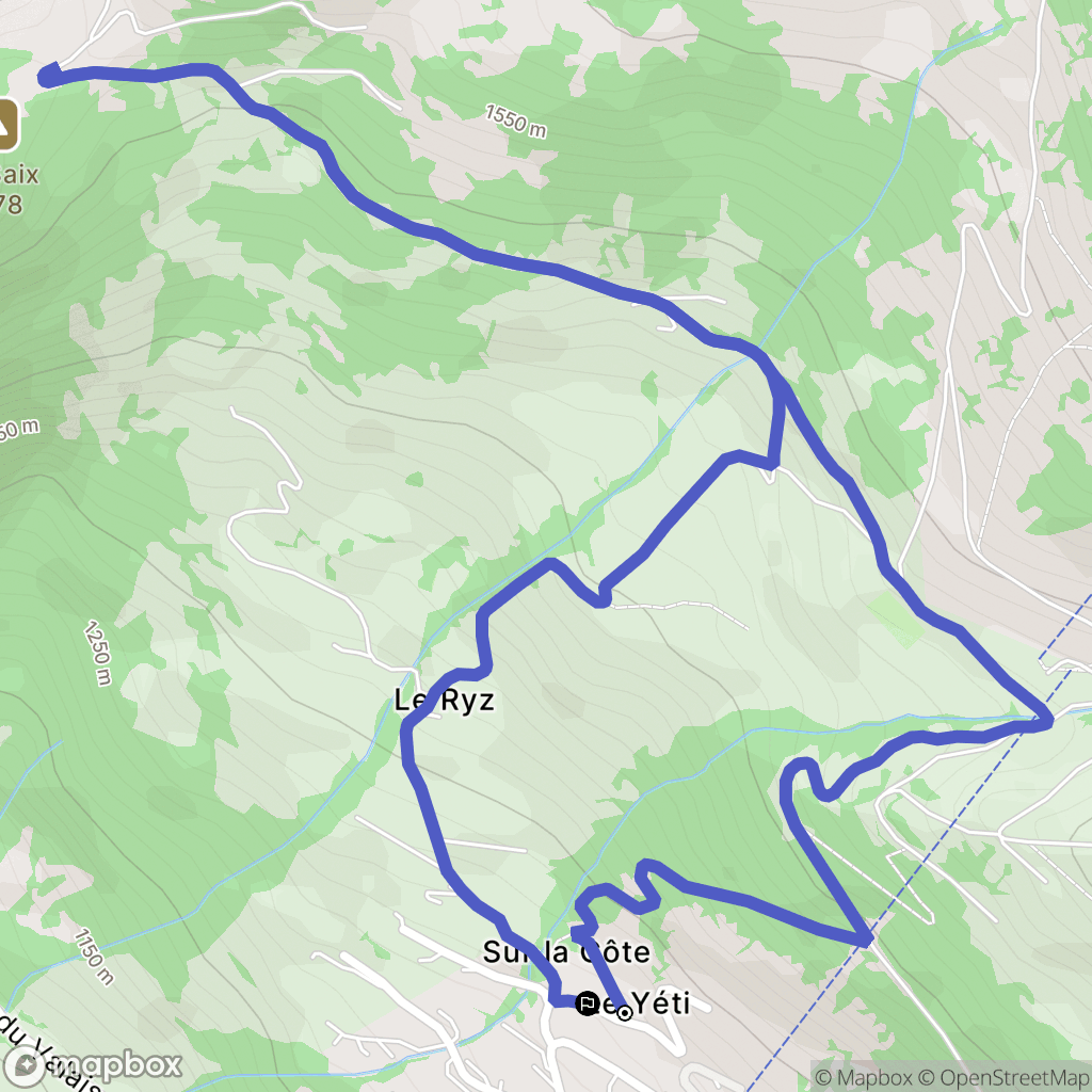 Châtel : carte du parcours de randonnée - France