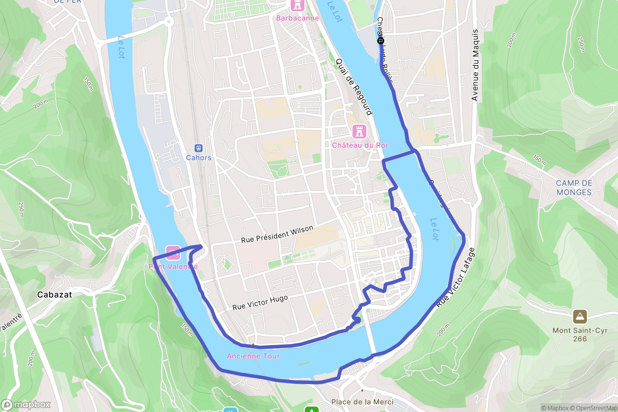 Cahors: routekaart voor buitenactiviteiten - France