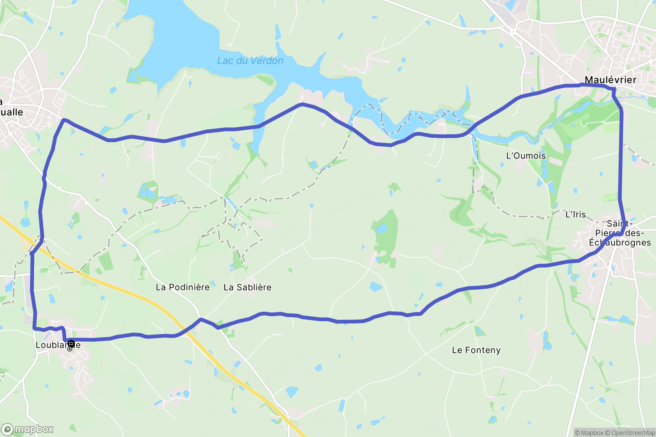 Mauléon : carte du parcours de randonnée - France