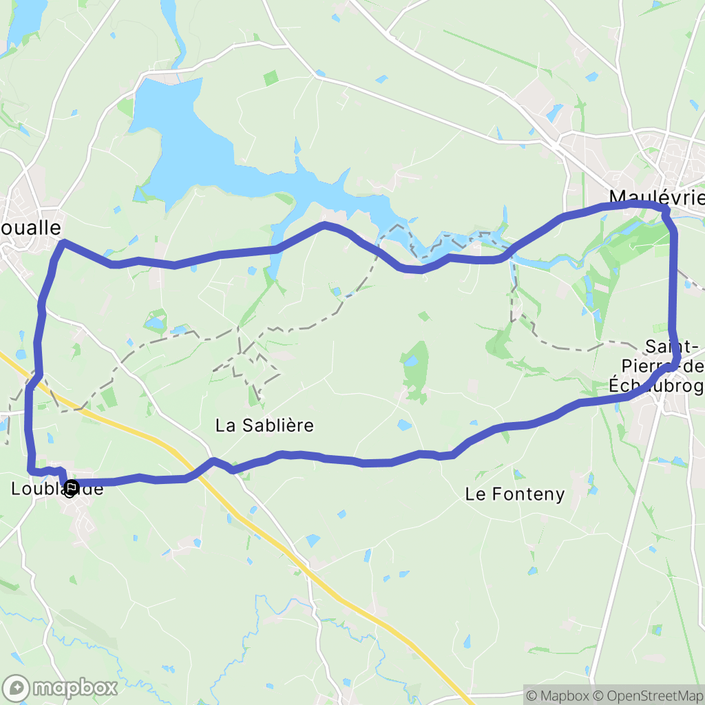 Mauléon : carte du parcours de randonnée - France